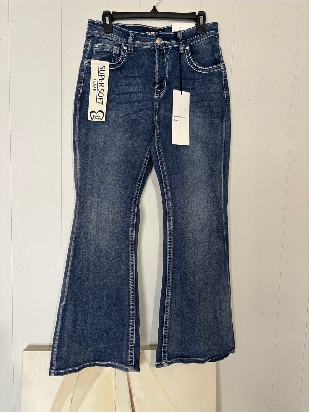 Sky Medium Wash Super-Soft Flared Jeans